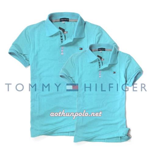 Áo cặp Tommy xanh biển