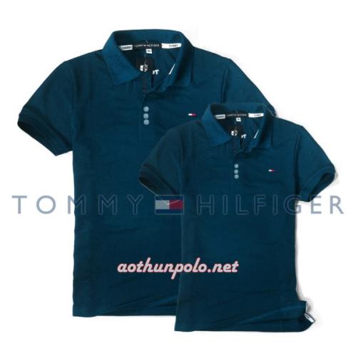 Áo cặp Tommy xanh đen