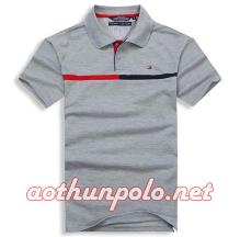 Áo thun tommy phối ngực xám