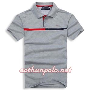 Áo thun tommy phối ngực xám