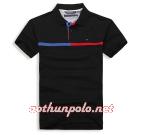 Áo thun tommy phối sọc đen