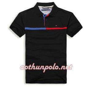 Áo thun tommy phối sọc đen
