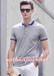 Áo thun xám có cổ