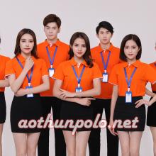 Áo cam phối trắng