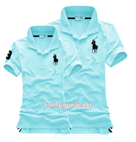 Áo đôi polo xanh biển
