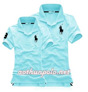 Áo đôi polo xanh biển