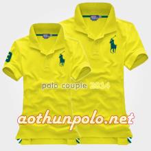 Áo couple polo vàng
