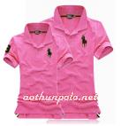 Áo đôi polo hồng dâu
