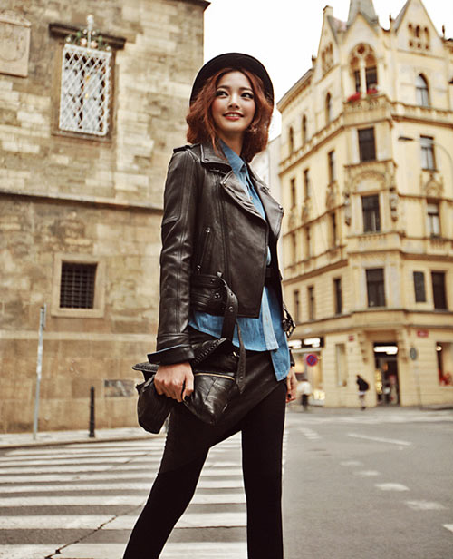 Đ&ocirc;ng n&agrave;y, diện &aacute;o da thật "chất" - 7