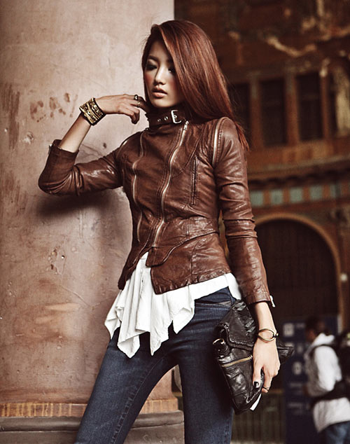 Đ&ocirc;ng n&agrave;y, diện &aacute;o da thật "chất" - 10