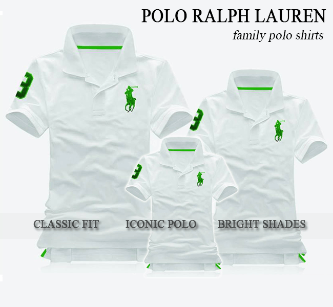 Áo thun gia đình Polo màu trắng Áo thun gia đình Polo màu trắng